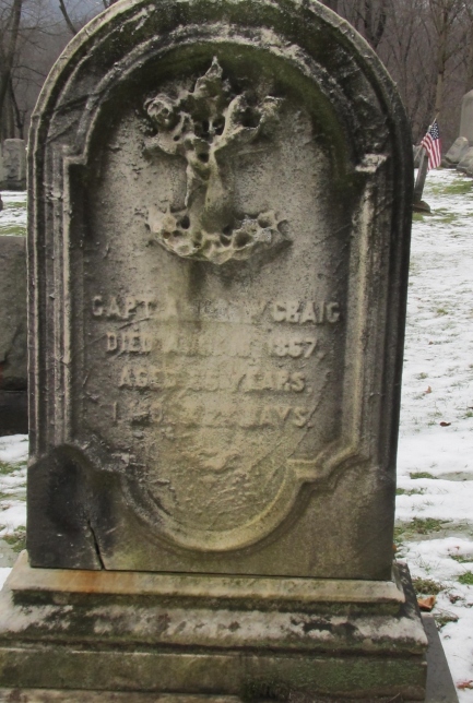 Capt Andrew Craig, Kittanning Cemetery. Photo by Ruthi, FindAGrave website