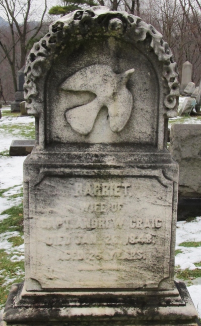 Harriet Craig, Kittanning Cemetery. Photo by Ruthi, FindAGrave website